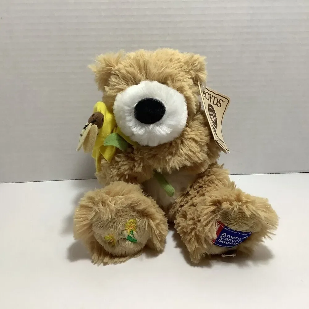 Boyd's Bear American Cancer Society Special Edition Daffodil Light Brown Bear